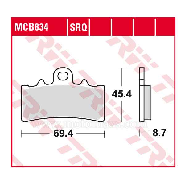 Pastilla Freno TRW MCB834SRQ Sinterizada