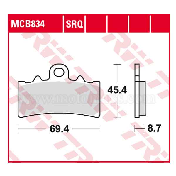 Pastilla Freno TRW MCB834 Orgánica