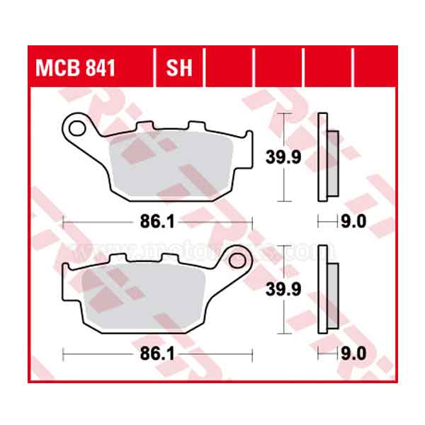 Pastillas Freno TRW MCB841 Orgánica