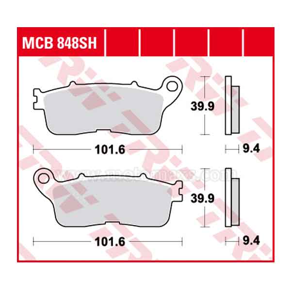 Pastilla Freno TRW MCB848SH Sinterizada