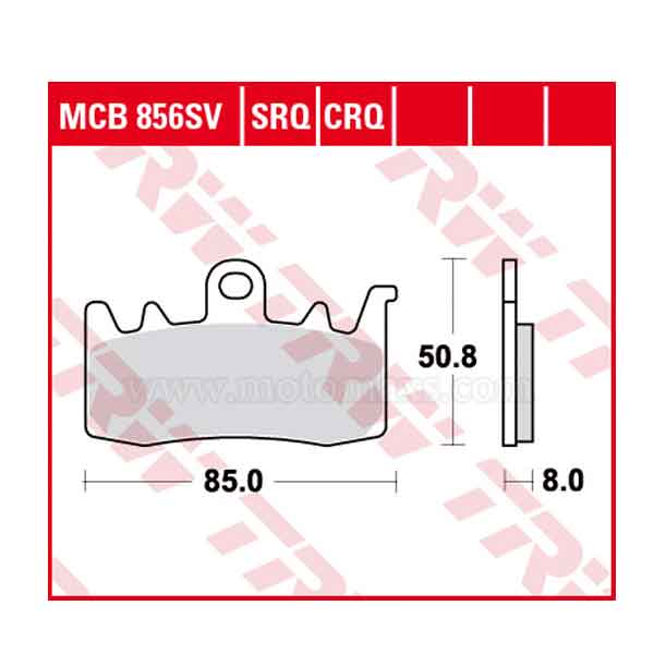 Pastillas Freno TRW MCB856SV Sinterizada