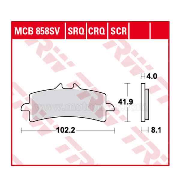 Pastillas Freno TRW MCB858SRT Sinterizada