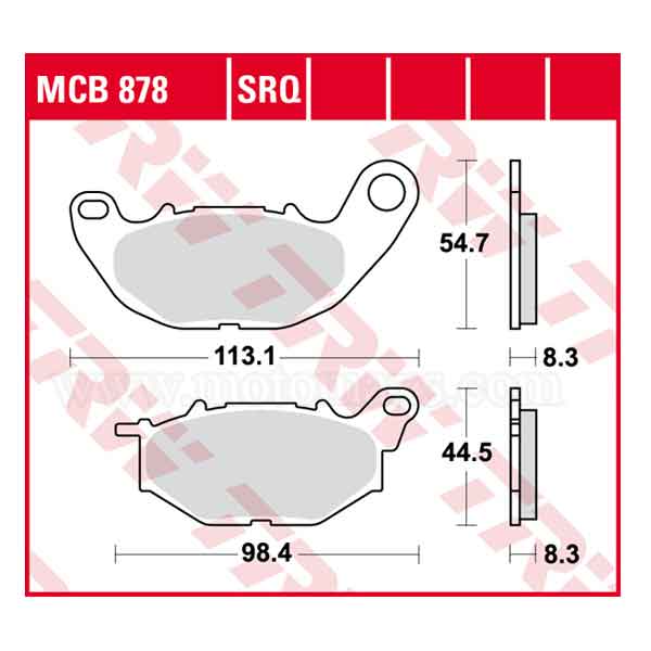 Pastilla Freno TRW MCB878SRQ Sinterizada