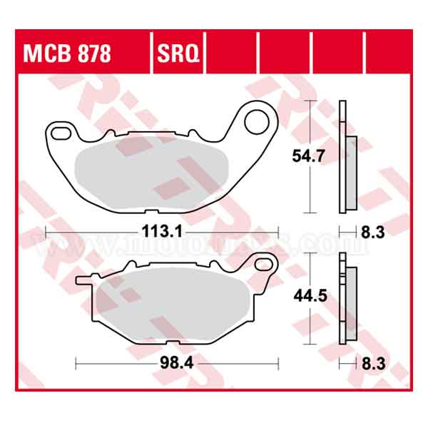 Pastilla Freno TRW MCB878 Orgánica