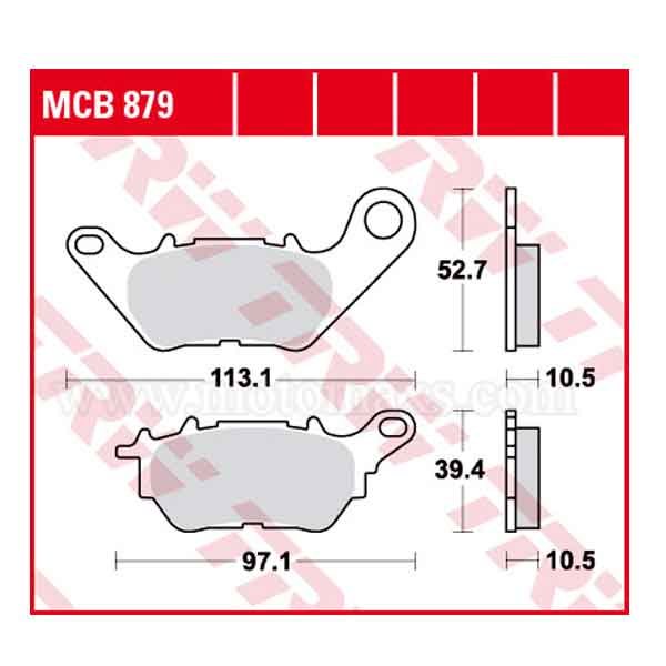 Pastilla Freno TRW MCB879 Orgánica