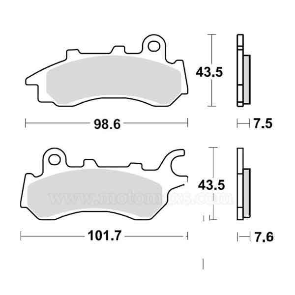 Pastillas Freno TRW MCB895 Orgánica