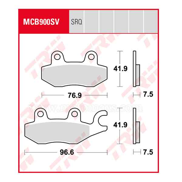 Pastilla Freno TRW MCB900SV Sinterizada
