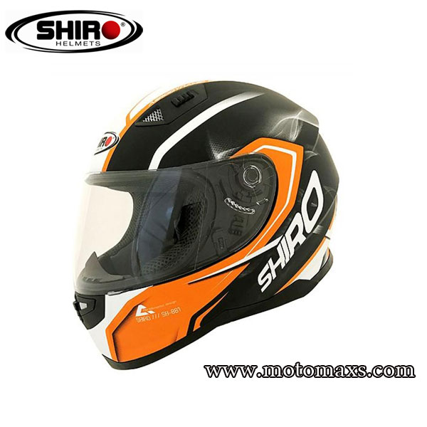 Casco Shiro SH-881 "Motegi" Naranja.