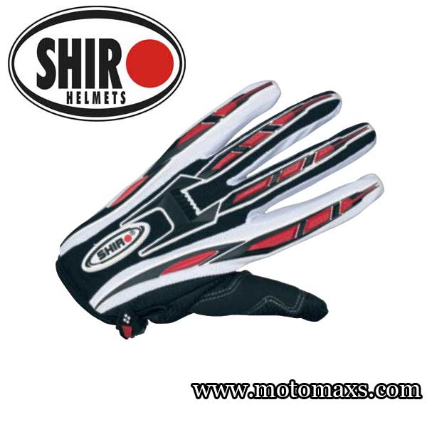Guantes Cross Shiro "MX-01" Negro.