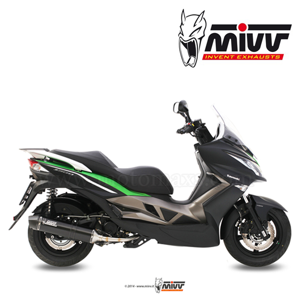 Escape Completo MIVV "Stronger Black" (Acero) Kawasaki J-300