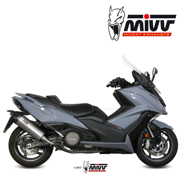 Escape MIVV "Oval" Slip-On (Titanio) Kymco AK-550 (HOM.)