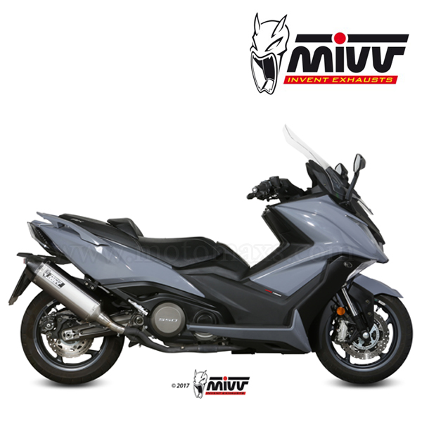 Escape MIVV "Speed Edge" Slip-On (Acero) Kymco AK-550 (HOM.)