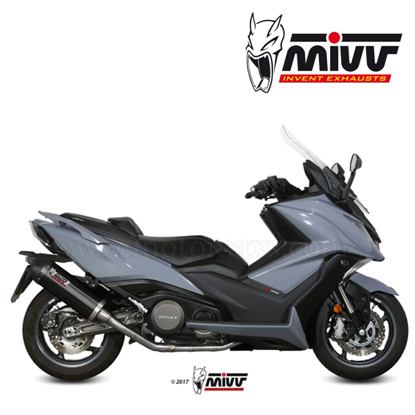 Escape Completo MIVV "Oval Black" (Acero) Kymco AK-550 (HOM.)