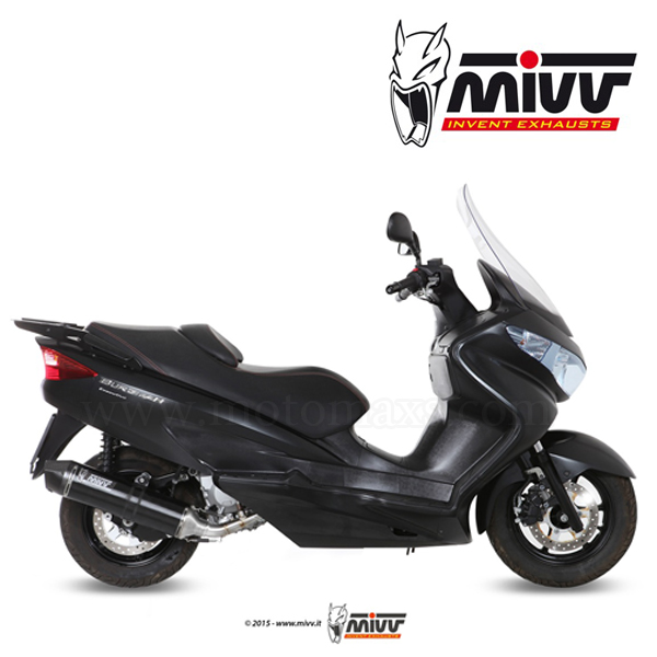 Escape Completo MIVV "Stronger Black" (Acero) Suzuki Burgman 125