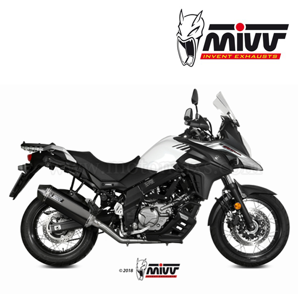 Escape MIVV "Speed Edge Black" Slip-On (Acero)V-STROM 650(HOM.)