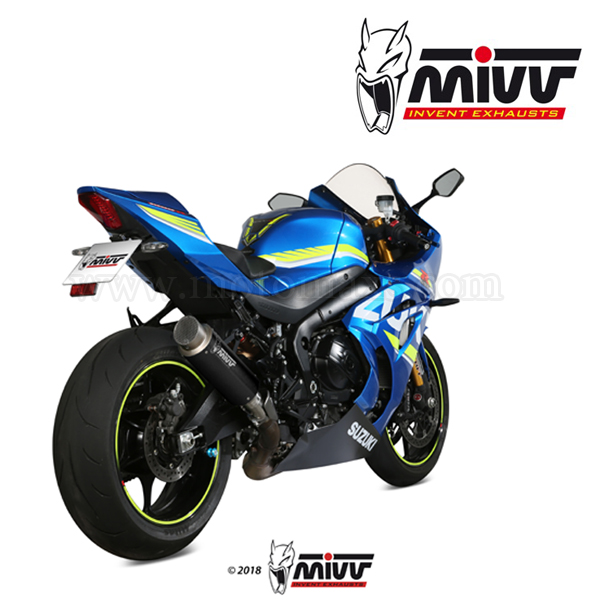 Escape MIVV "GP PRO Black" Slip-On (Acero) GSX-R 1000 (HOM.)