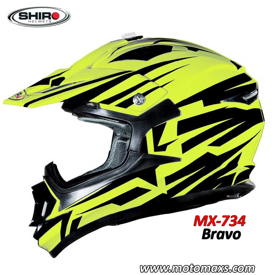 Casco Shiro Cross MX-734 Bravo Amarillo