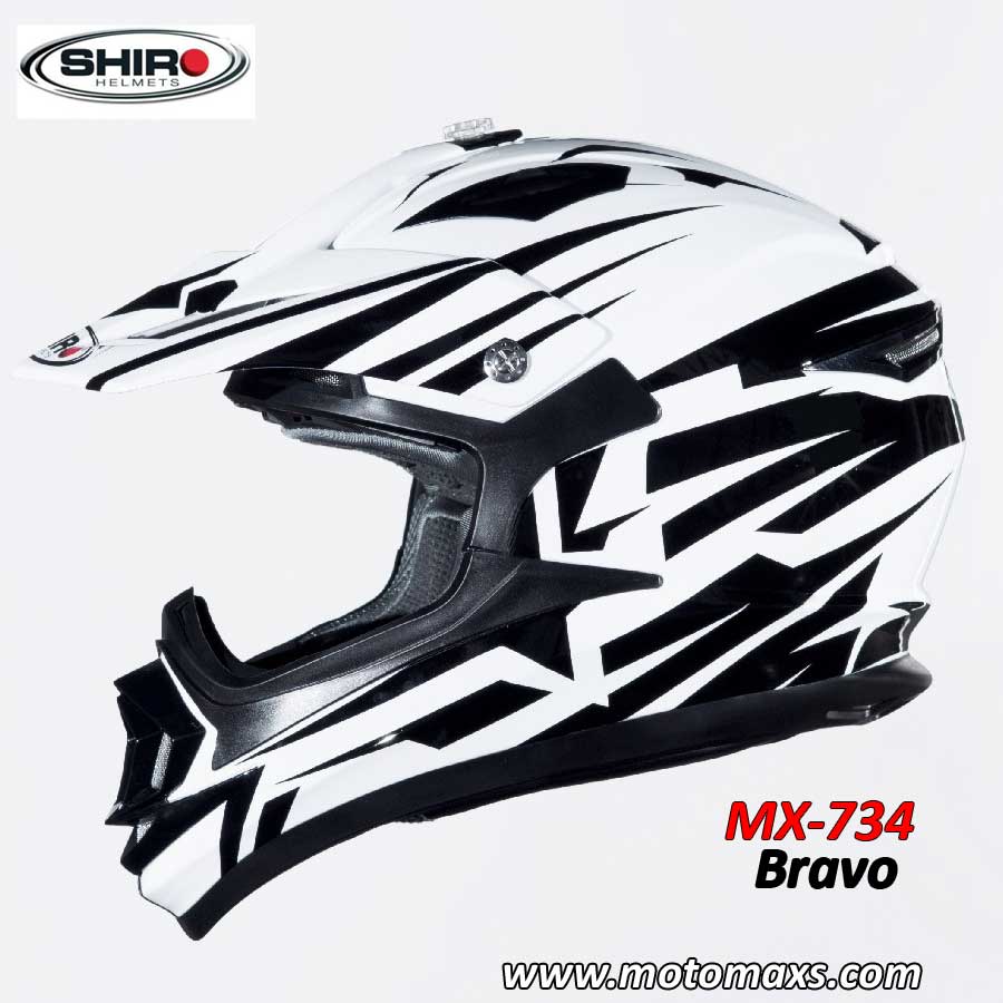 Casco Shiro Cross MX-734 Bravo Negro
