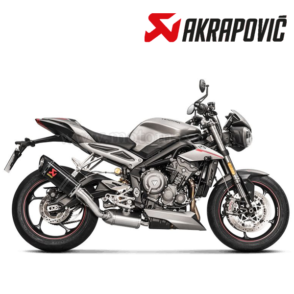 Escape Akrapovic Slip-On Line (Carbono) Triumph 765 R (HOM.)