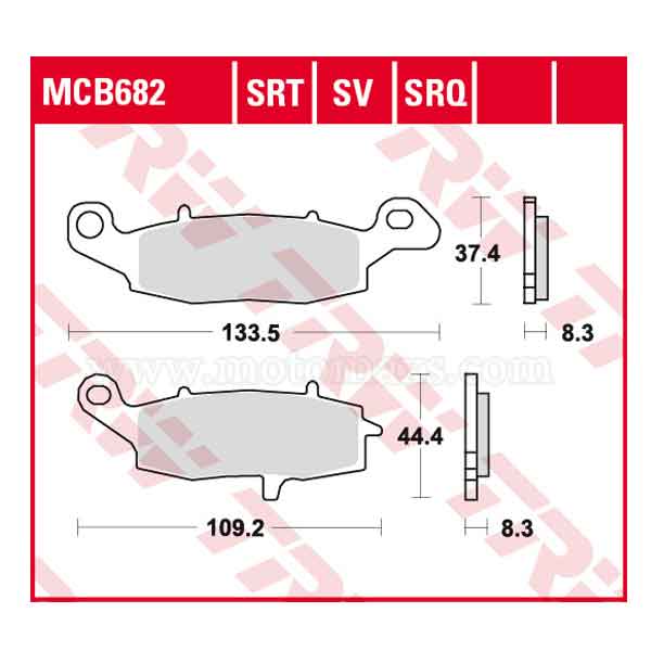Pastilla Freno TRW MCB682SRT Sinterizada