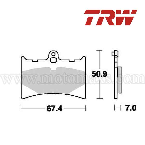 Pastillas Freno TRW MCB572RQ Orgánica