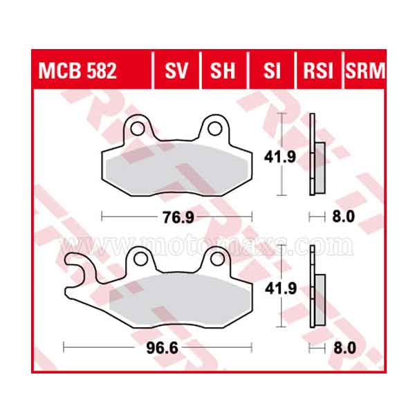Pastillas Freno TRW MCB582SH Sinterizada