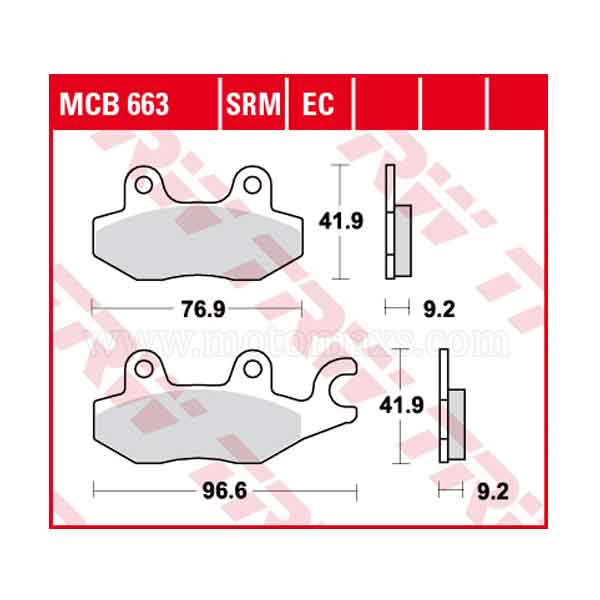Pastilla Freno TRW MCB663SRM Sinterizada