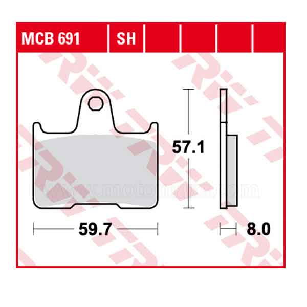 Pastillas Freno TRW MCB691SH Sinterizada