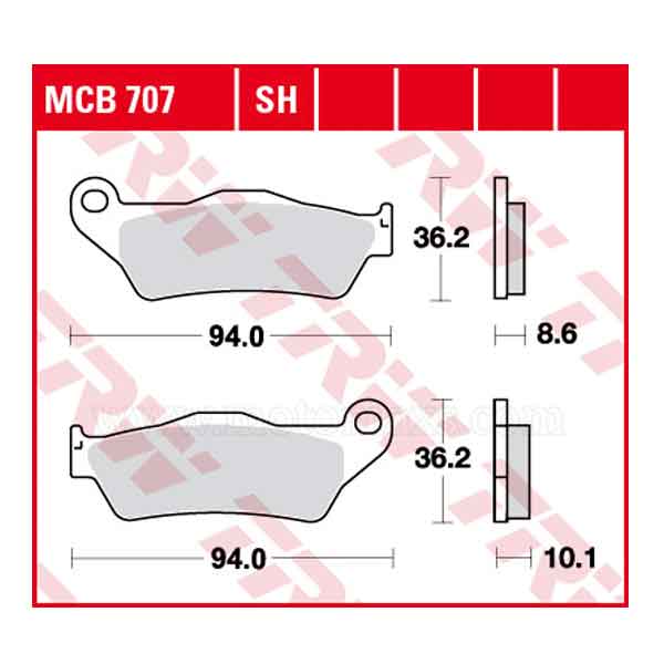 Pastillas Freno TRW MCB707SH Sinterizada