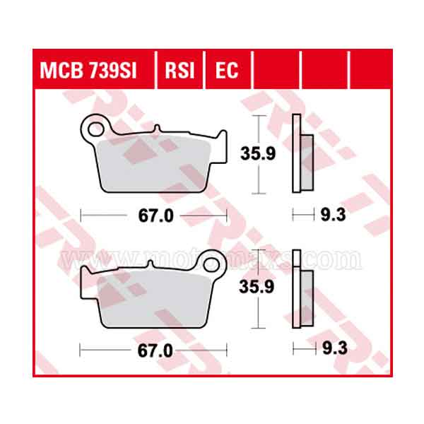 Pastilla Freno TRW MCB739RSI Sinterizada