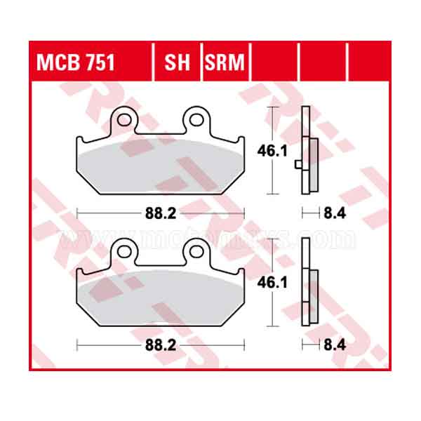 Pastilla Freno TRW MCB751SRM Sinterizada