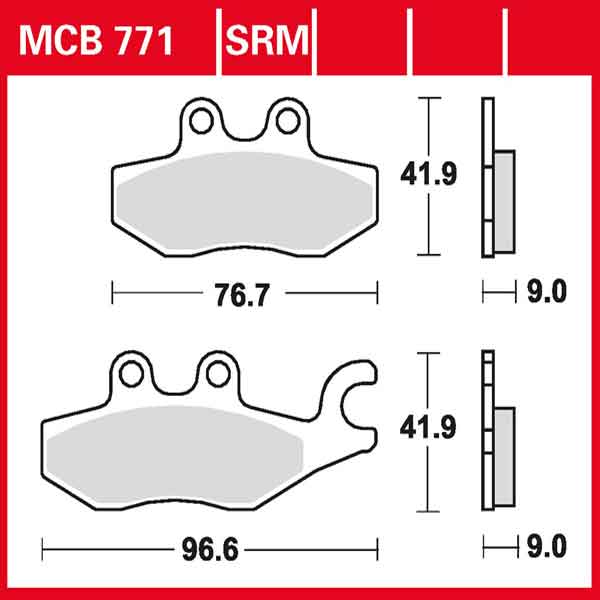 Pastillas TRW MCB771 Orgánica