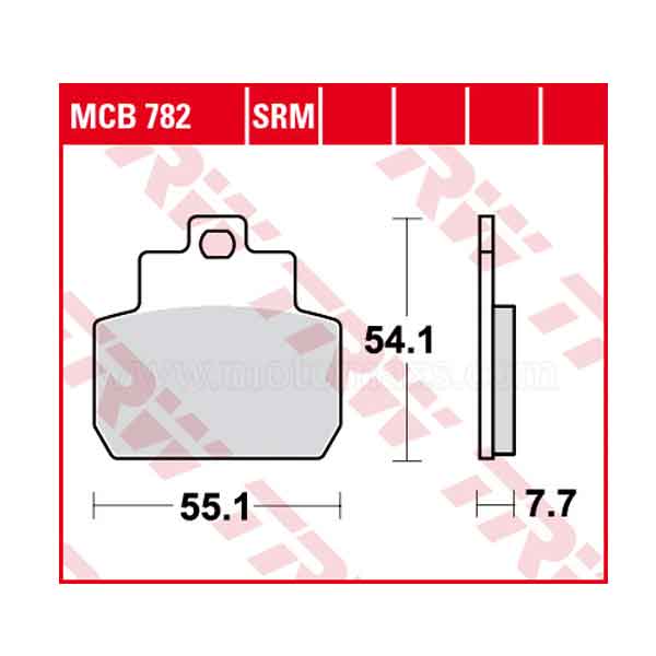Pastilla Freno TRW MCB782 Orgánica