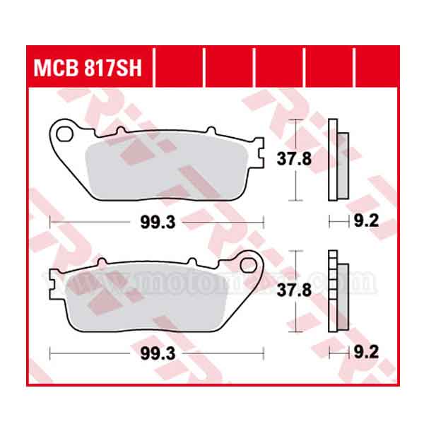 Pastillas Freno TRW MCB817SH Sinterizada