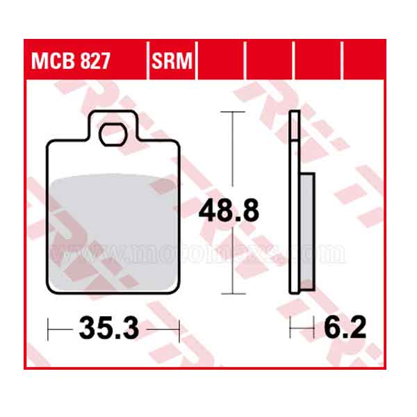 Pastilla Freno TRW MCB827 Orgánica