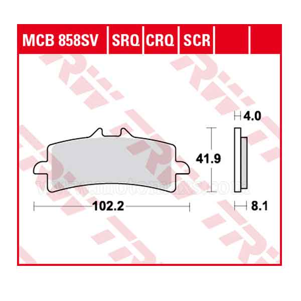 Pastillas Freno TRW MCB858SRQ Sinterizada