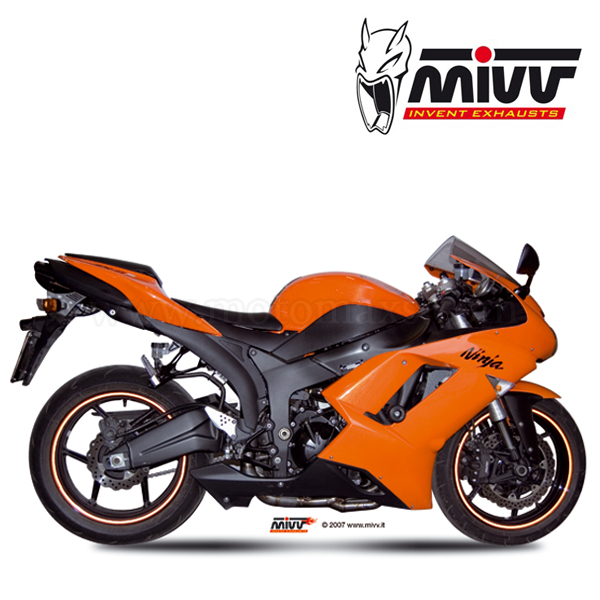 Escape MIVV "Suono Black" Slip-On (Acero) Ninja ZX-6 R (HOM.)