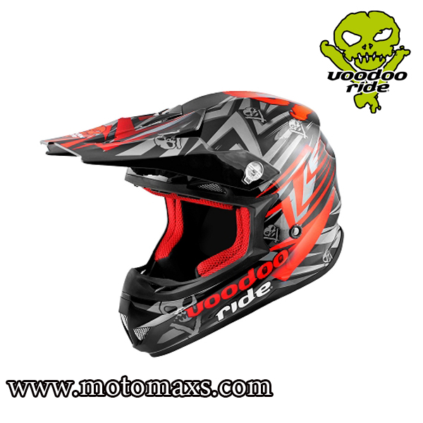 Casco Cross VOODOO RIDE Icon Rojo