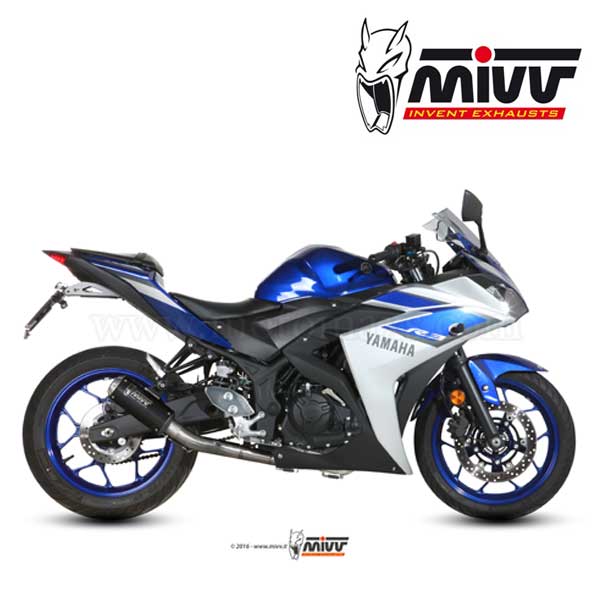Escape Completo MIVV "MK3" (Acero Negro) Yamaha YZF-R3
