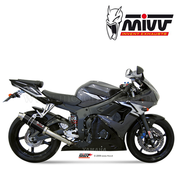 Escape MIVV "GP Black" Slip-On (Acero) Yamaha YZF-R6 (HOM.)