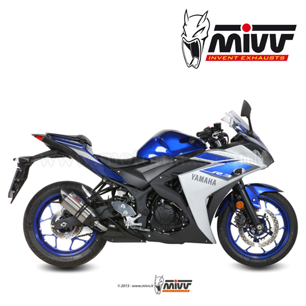 Escape MIVV "Suono" Slip-On (Acero) Yamaha YZF-R3 (HOM.)