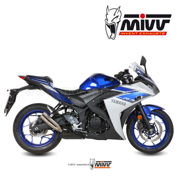 Escape MIVV "Double Gun" Slip-On (Titanio) Yamaha YZF-R3 (HOM.)