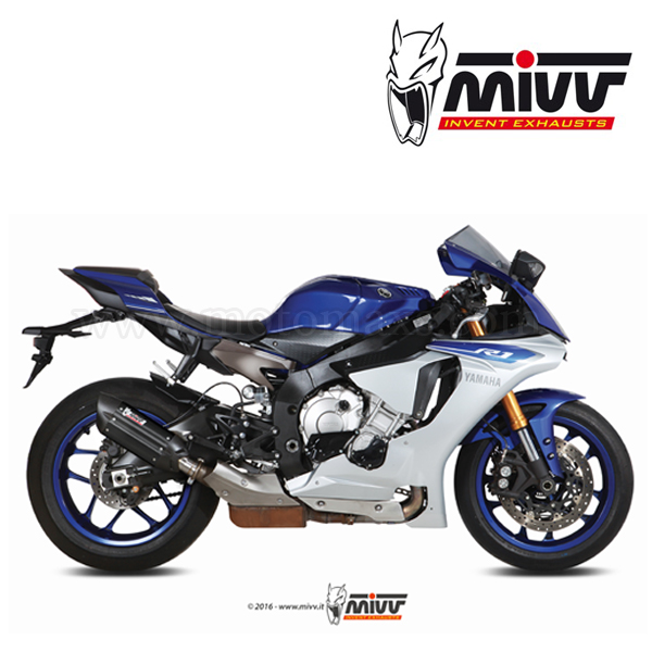 Escape MIVV "Suono Black" Slip-On (Acero) Yamaha YZF-R1 (HOM.)