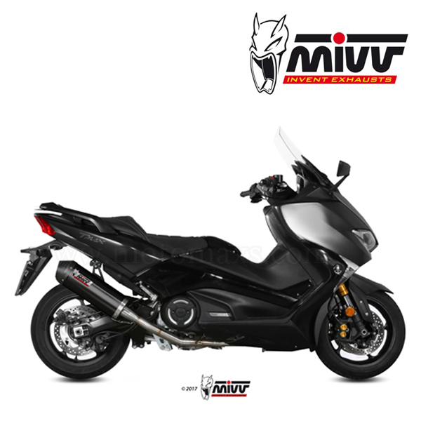 Escape Completo MIVV "Oval Black" (Acero)Yamaha TMax 530(HOM.)