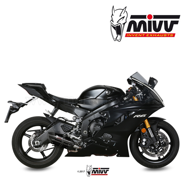 Escape MIVV "Suono Black" Slip-On (Acero) Yamaha YZF-R6 (HOM.)