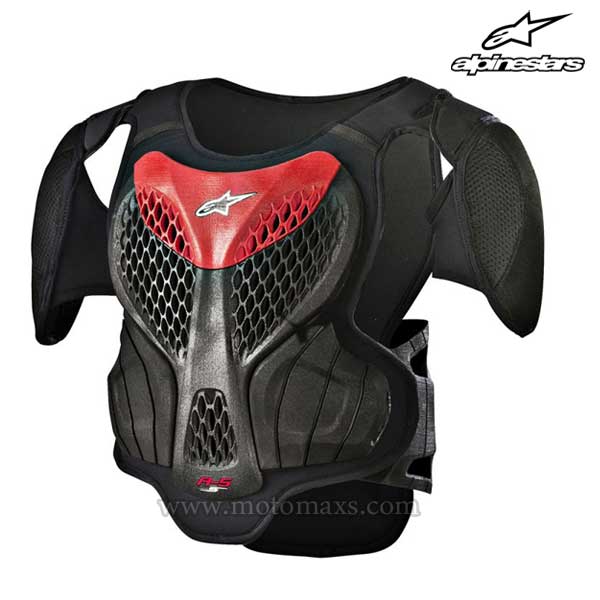 Peto Protector Alpinestars Infantil "A-5 S" Negro-Rojo.
