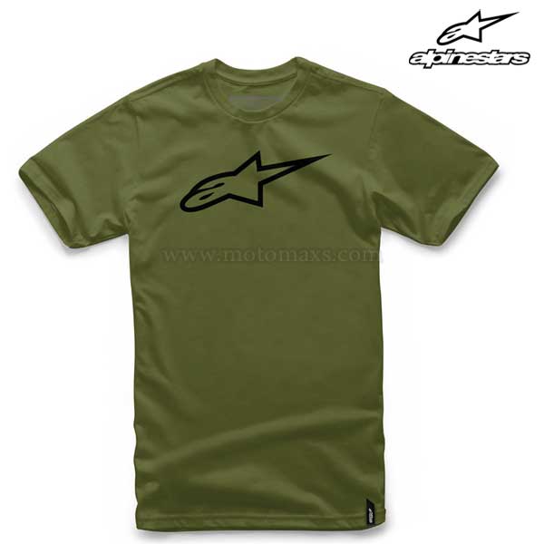 Camiseta Alpinestars "Ageless" Verde Militar.