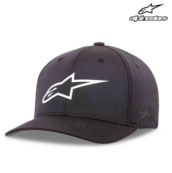 Gorra Alpinestars "Ageless Sonic Tech" Negra-Blanca.