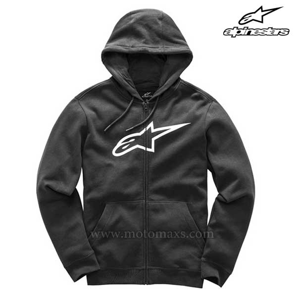Sudadera Alpinestars "Ageless II" Negra-Blanca.