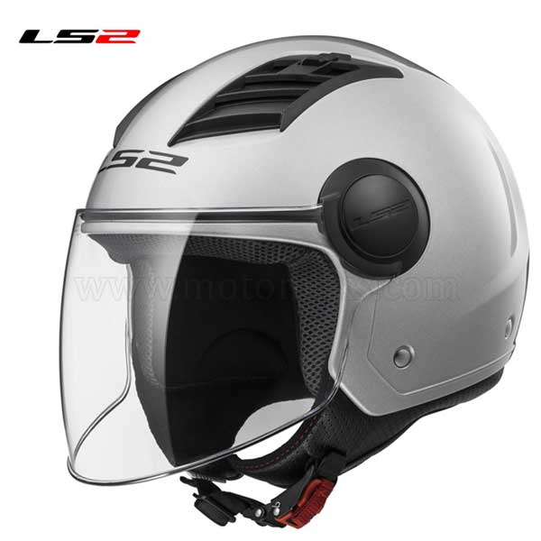 Casco Jet LS2 Airflow OF562 "Solid" Plata.